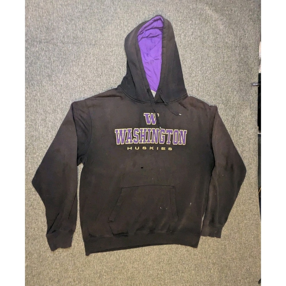 Vintage University Of Washington Huskies Pullover Hoodie Adult XL Sweatshirt